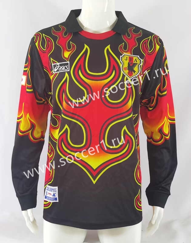 Retro Version 98 Japan Goalkeeper Red&Black LS Thailand Soccer Jersey AAA-503