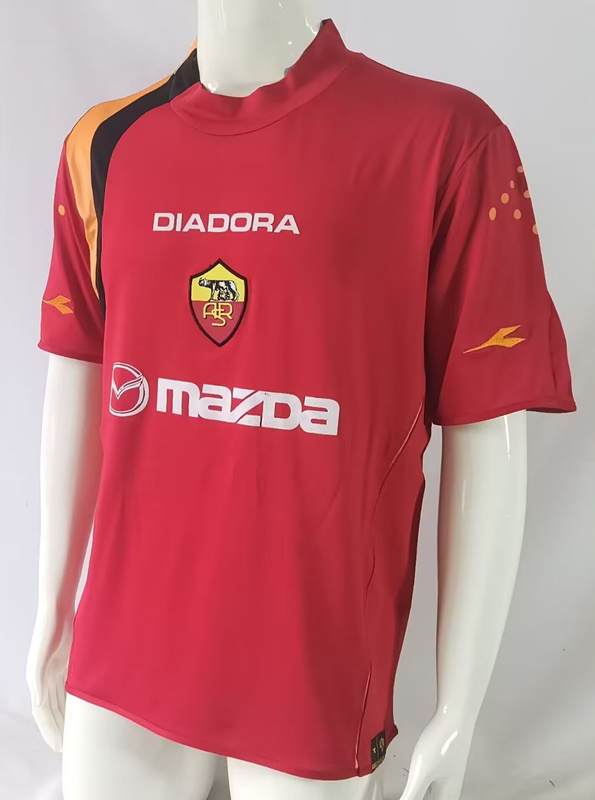 Retro Version 04-05 Roma Home Red Thailand Soccer Jersey AAA-503