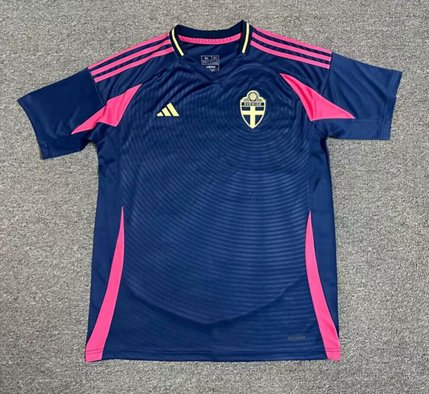 2024-25 Sweden Away Royal Blue Thailand Soccer Jersey AAA-512