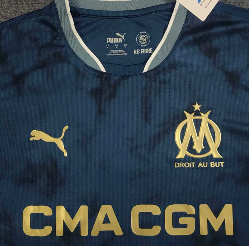 2024-2025 Olympique de Marseille Away Royal Blue Thailand Soccer Jersey AAA-2818