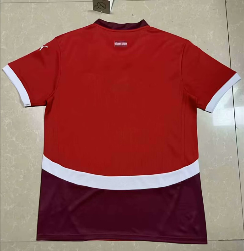 (S-4XL) 2024-2025 Switzerland Home Red Thailand Soccer Jersey AAA-818