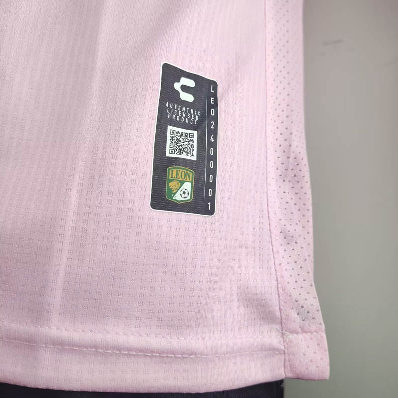 Player Version 2024-2025 Club León Away Pink Thailand Soccer Jersey AAA-7148
