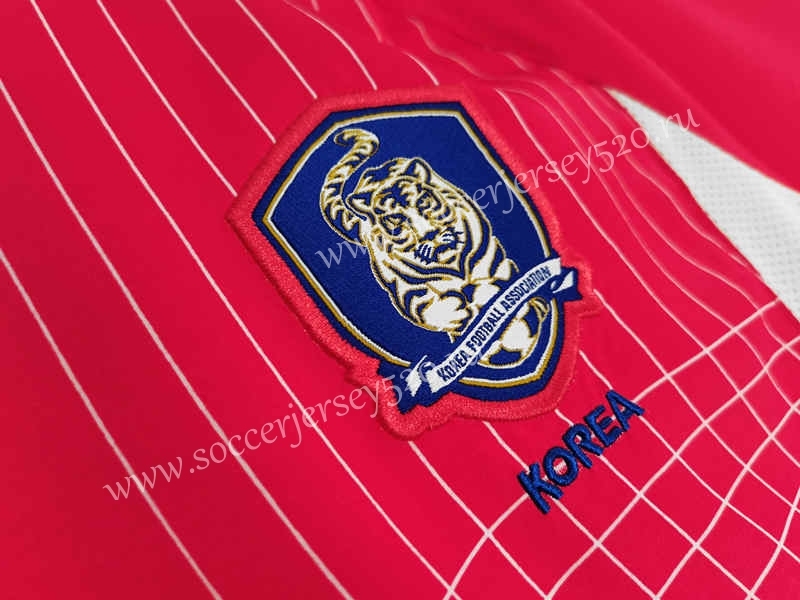 Retro Version 2002-2003 Korea Republic Home Red Thailand Soccer Jersey AAA-C1046