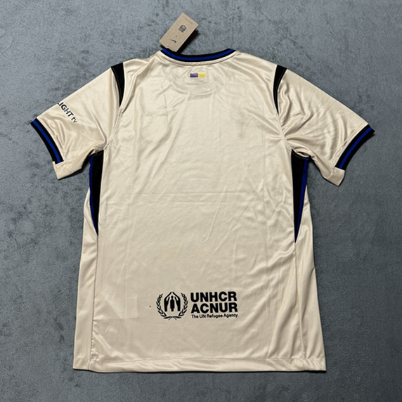 2025-2026 Barcelona Away Light Yellow Thailand Soccer Jersey AAA-4506