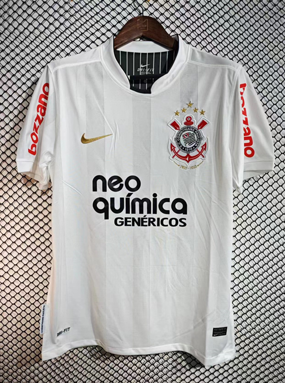 Retro Version 2010 Corinthians White Thailand Soccer Jersey AAA-2669