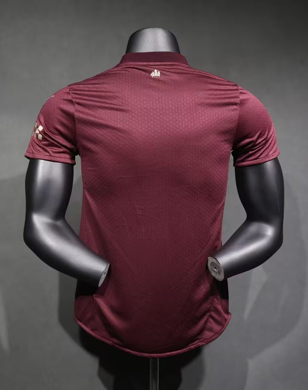(S-3XL) Player Version 2024-2025 Manchester City 2nd Away Dark Red Thailand Soccer Jersey AAA-518