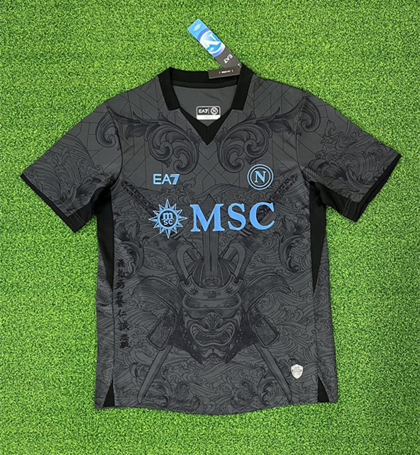 (S-4XL) 2024-2025 Napoli 2nd Away Black&Gray Thailand Soccer Jersey AAA-403