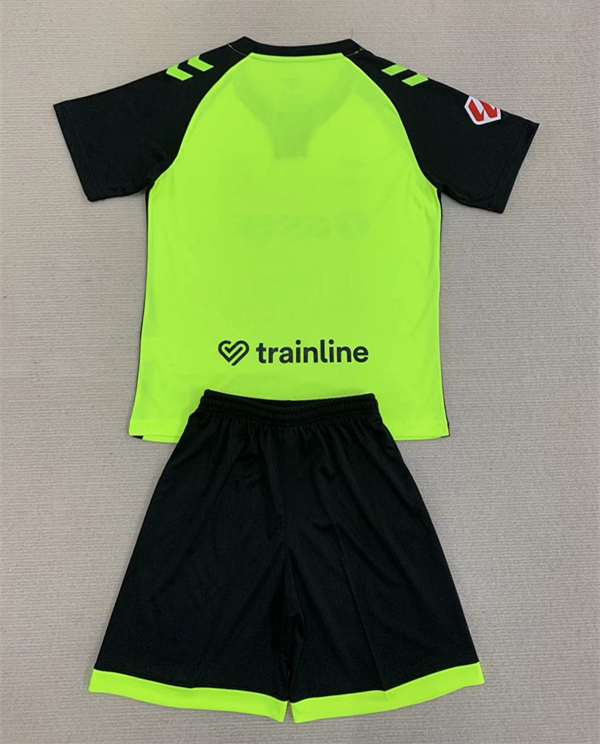 2024-2025 Real Betis Away Fluorescent Green Kid/Youth Soccer Unifrom-AY