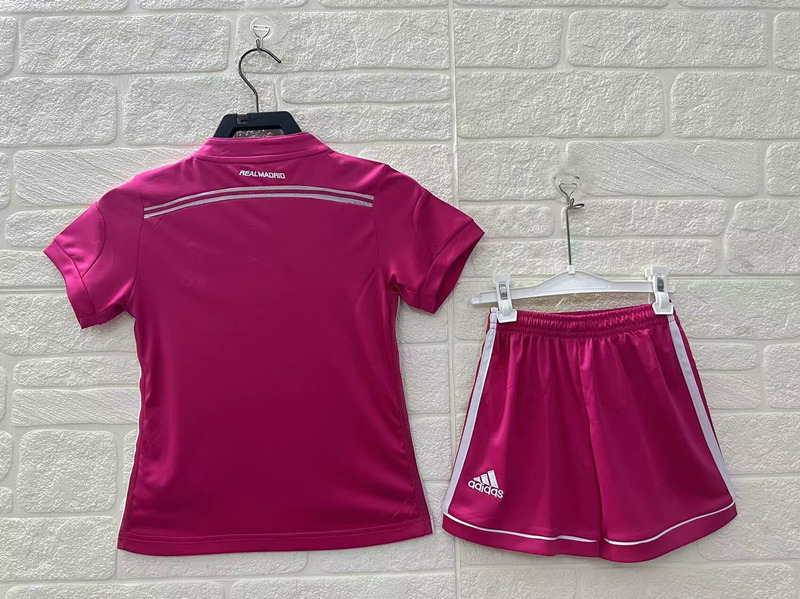 Retro Version 14-15 Real Madrid Away Pink Kids/Youth Soccer Uniform-5074