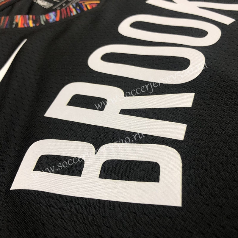 City Version 2020-2021 Brooklyn Nets Black #7 NBA Jersey-311