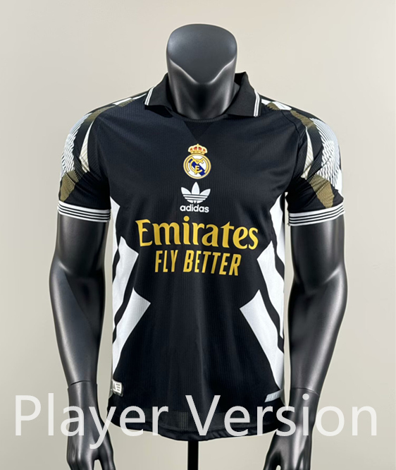 Player Version 25-26 Real Madrid Black Thailand Soccer Jersey AAA-418