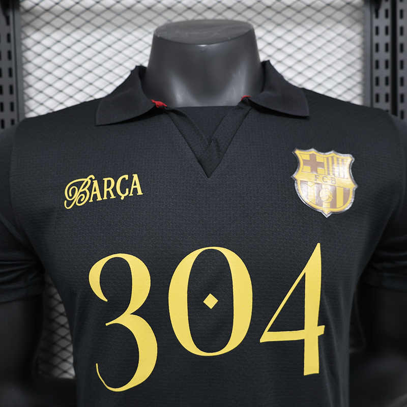 Player Version 2024-2025 Anniversary Edition Barcelona Black Thailand Soccer Jersey AAA-888