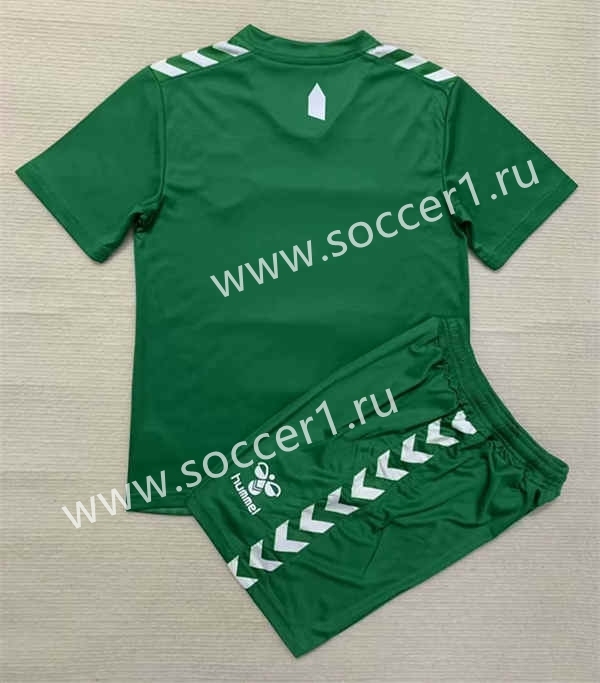 2023-2024 Everton Goalkeeper Green Kids/Youth Soccer Uniform-0299