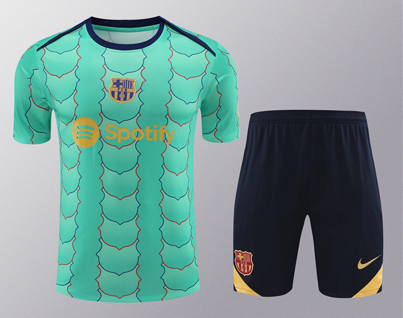 2024-25 Barcelona Light Green Thailand Soccer Uniform-418