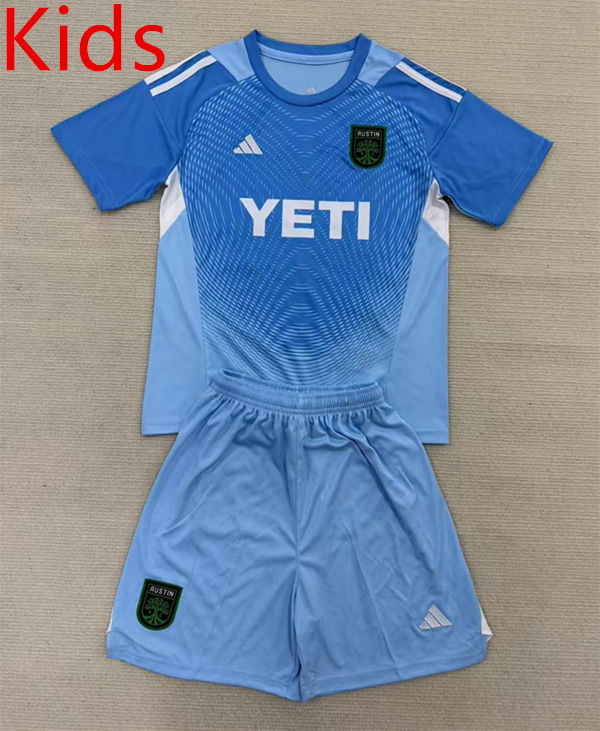 2025-2026 Austin FC Goalkeeper Blue kids Soccer Uniform-AY