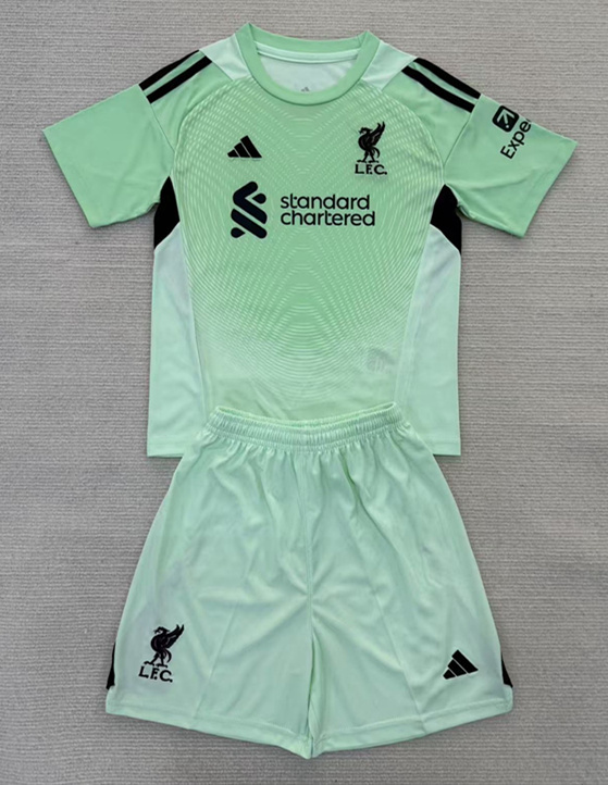 2025-2026 Liverpool Goalkeeper Green Soccer Uniform-AY