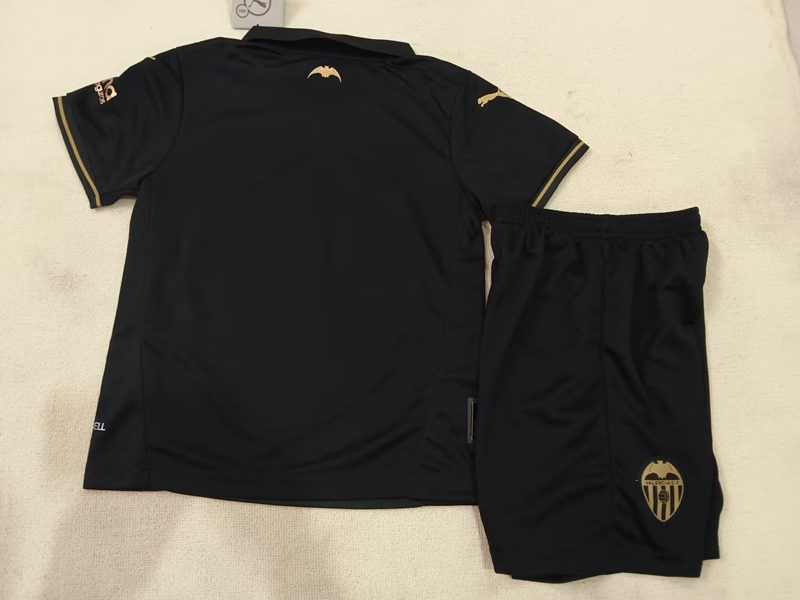 2024-2025 Valencia Away Black Kids/Youth Soccer Unifrom-507