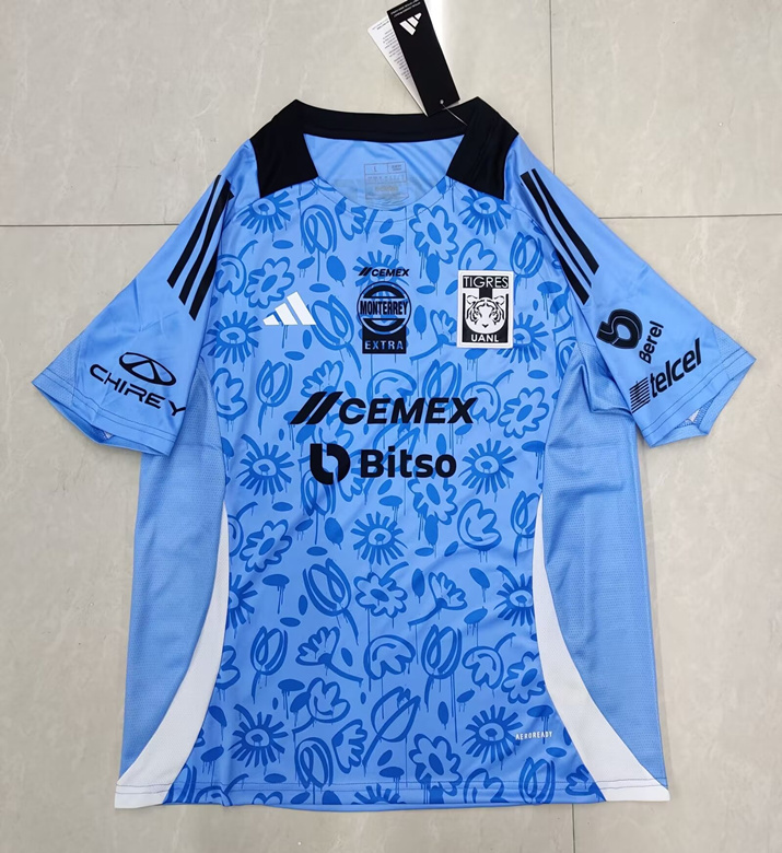 (S-3XL) 2024-2025 Earth Day Version Tigres UANL Blue Thailand Soccer Jersey AAA-912