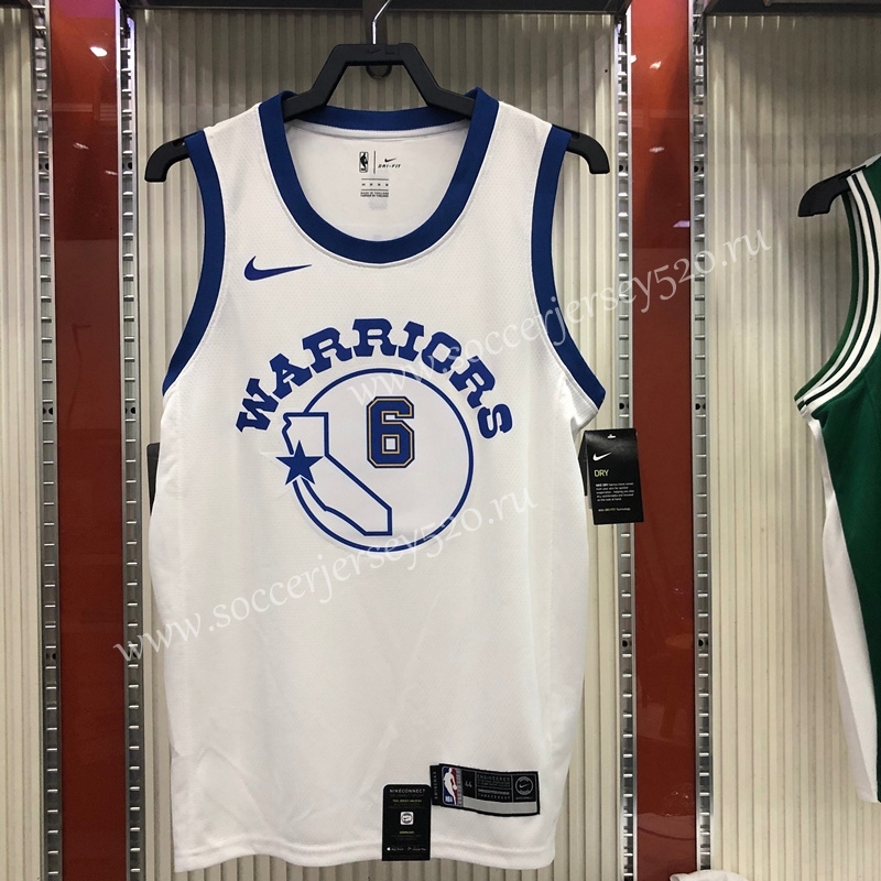 Golden State Warriors White #6 NBA Jersey-311