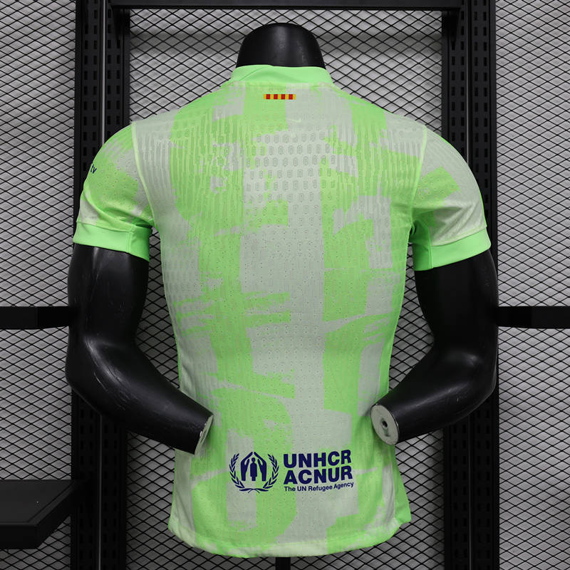 Player Version 2024-2025 Barcelona 2nd Away Green Thailand Soccer Jersey AAA-888