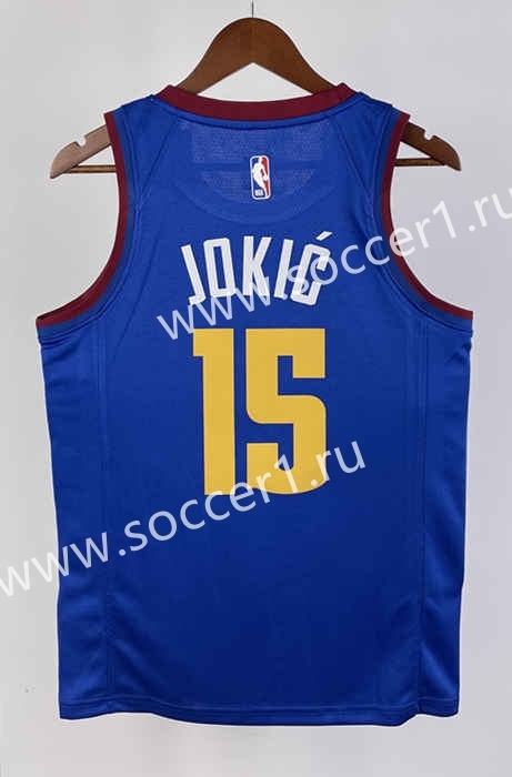 2021 Denver Nuggets Blue #15 NBA Jersey-311