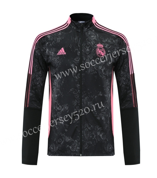 2021-2022 Real Madrid Black Ribbon Thailand Soccer Jacket Uniform-LH
