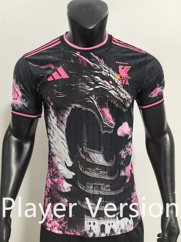 Player Version 2024-2025 Japan Pink&Black Thailand Soccer Jersey AAA-SJ