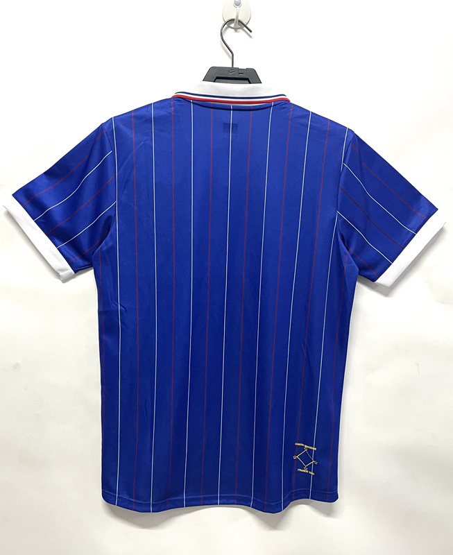 Retro Version 1982 France Home Blue Thailand Soccer Jersey AAA-811