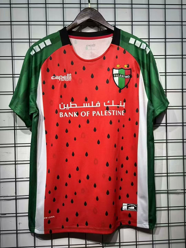 (S-4XL) 2025-2026 Palestine 2nd Away Red Thailand Soccer Jersey AAA-2483