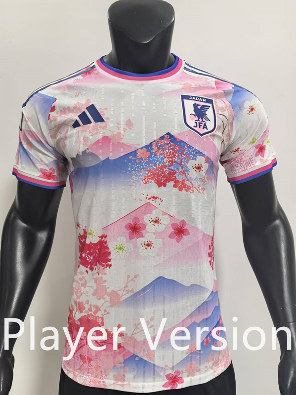 Player Version 2024-2025 Japan Blue&Pink Thailand Soccer Jersey AAA-SJ