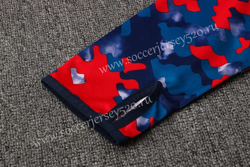 2021-2022 Bayern München Red&Blue Thailand Soccer Tracksuit-815
