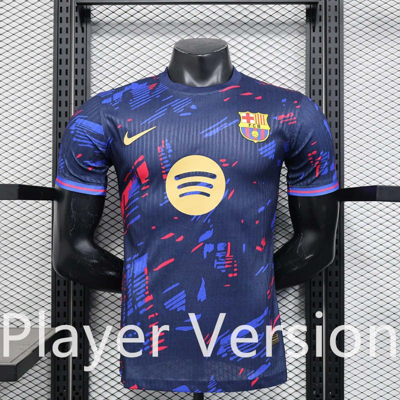 Player Version 2025-2026 Special Edition Barcelona Black &Blue Thailand Soccer Jersey AAA-888
