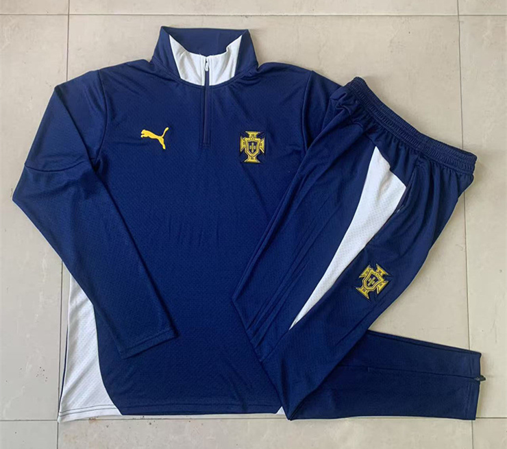 2025-2026 Portugal Royal Blue Thailand Soccer Tracksuit-815
