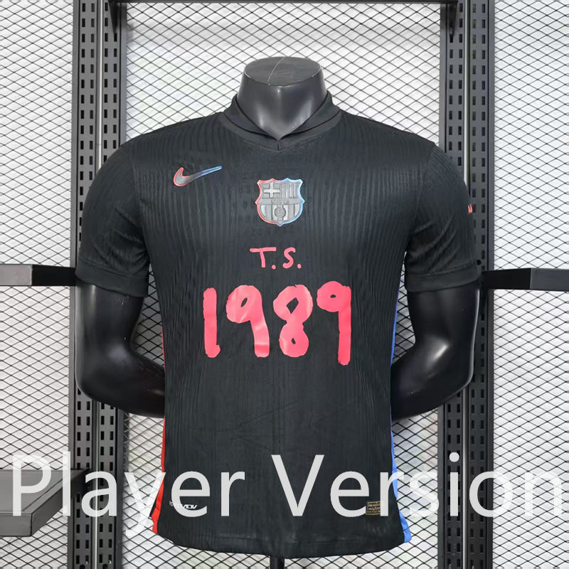 Player Version 2025-2026 Barcelona Away Black Thailand Soccer Jersey AAA-888