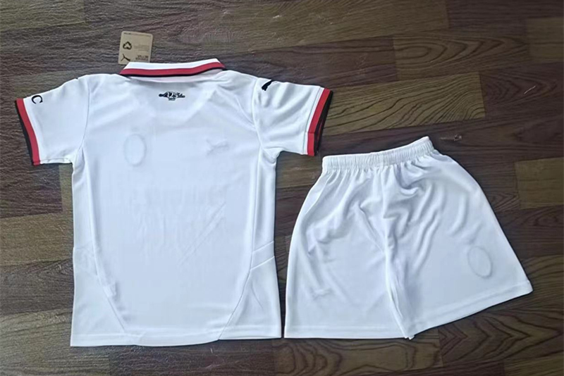 2024-2025 AC Milan White Kids/Youth Soccer Uniform-709