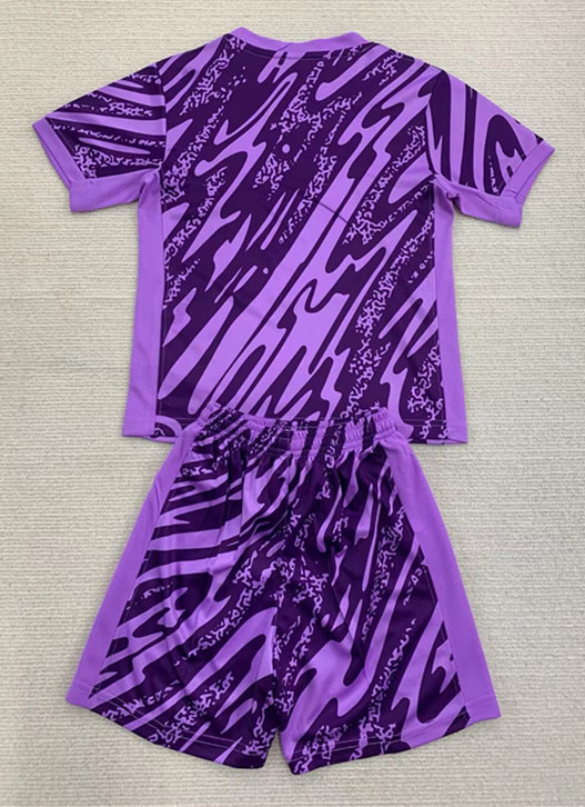 2024-2025 Paris SG Goalkeeper Purple Kids/Youth Soccer Uniform-AY