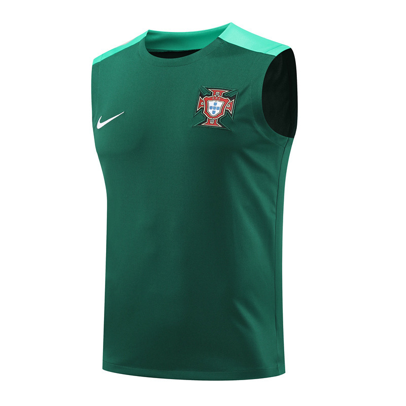 2024-2025 Portugal Dark Green Thailand Soccer Vest Uniform-418
