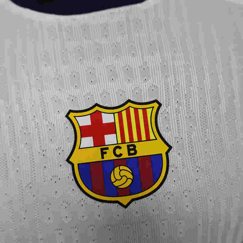 Player Version 2025-2026 Barcelona White Thailand Soccer Jersey AAA-888