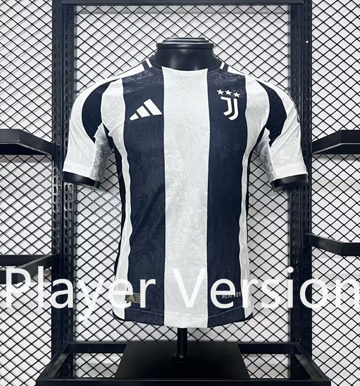 Player Version 2024-2025 Juventus Home Black&White Thailand Soccer Jersey AAA-5892