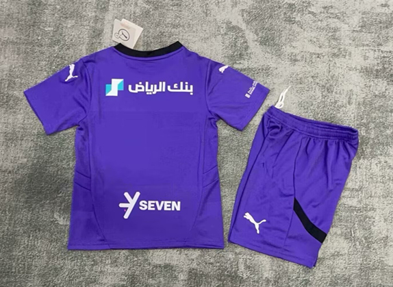 2024-2025 Al Hilal SFC 2nd Away Purple Kids/Youth Soccer Uniform-9070