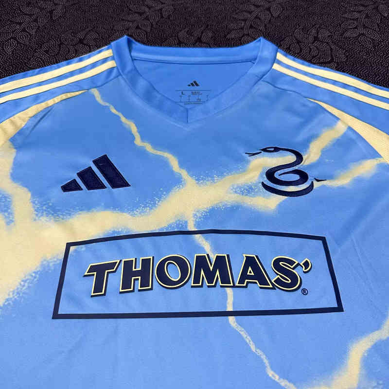 (s-3xl)2025-26 Philadelphia Union Away Blue Thailand Soccer Jersey AAA-5303