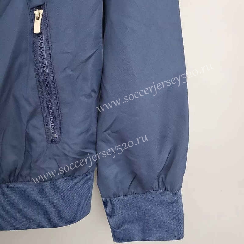 2021-2022 Brazil Royal Blue&Yellow Thailand Soccer Trench Coats With Hat-WD