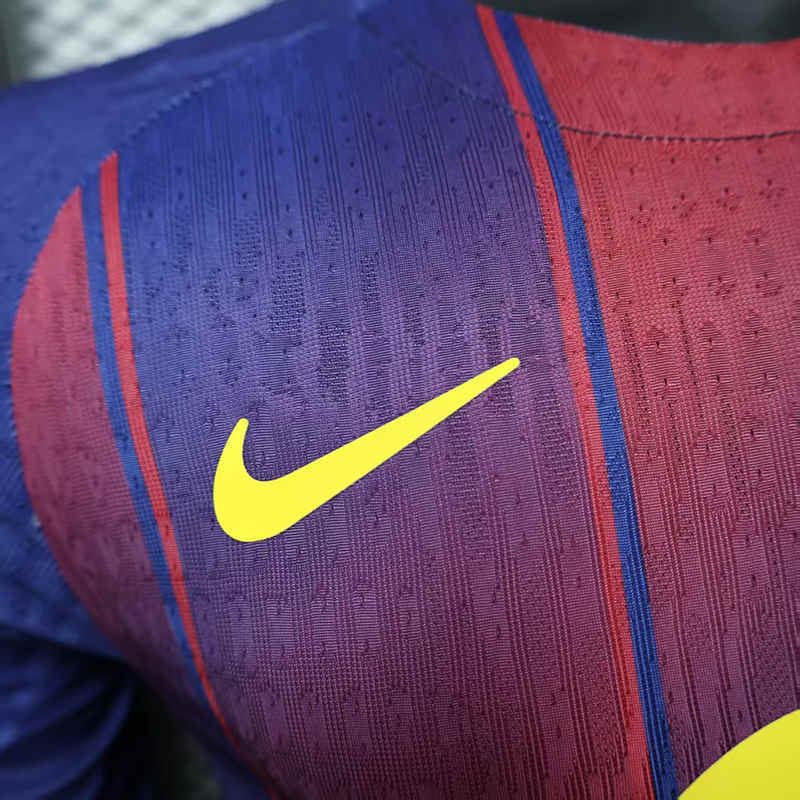 Player Version 2025-2026 Barcelona Home Red&Blue Thailand Soccer LS Jersey AAA-888