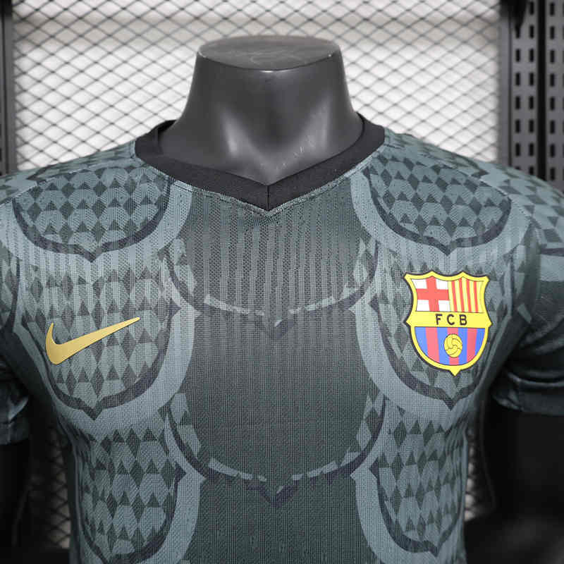Player Version 2025-2026 Special Version Barcelona Black&Gray Thailand Soccer Jersey AAA-888