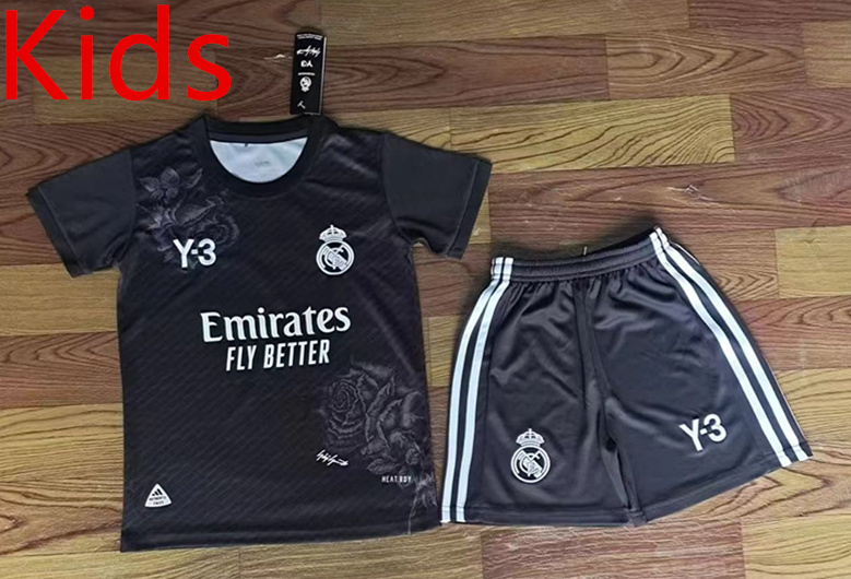 2024-2025 Real Madrid Black Kids/Youth Soccer Uniform-709