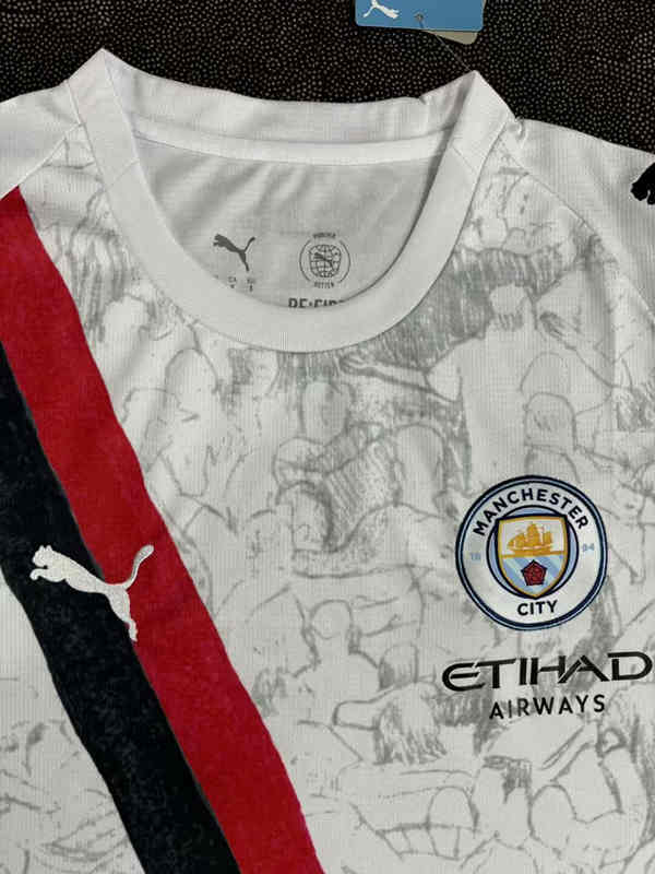 (S-4XL) 2025-26 Manchester City Away White Thailand Soccer Jersey AAA-3348