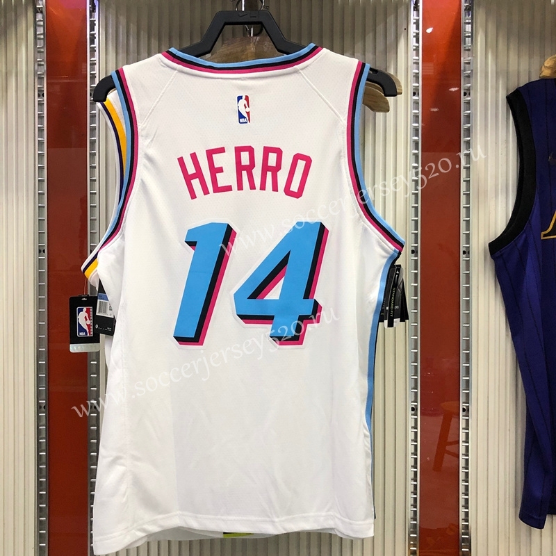 Miami Heat White #14 NBA Jersey-311