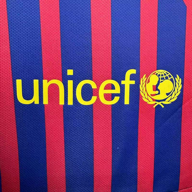 Retro Version 11-12 Barcelona Home Red&Blue Thailand Soccer Jersey AAA-811
