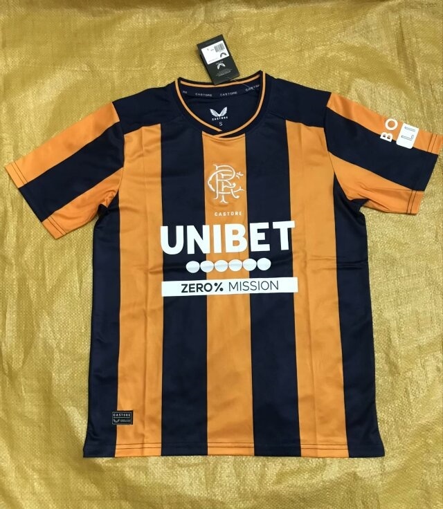 (S-4XL) 2024-2025 Rangers 2nd Away Yellow&Blue Thailand Soccer Jersey AAA-7070