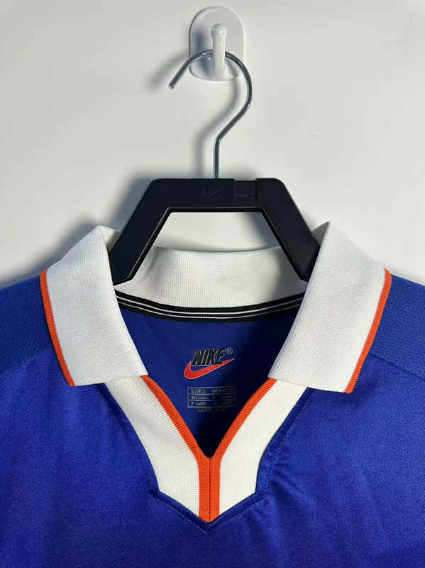 Retro Version 1998 Netherlands Away Blue Thailand Soccer Jersey AAA-811